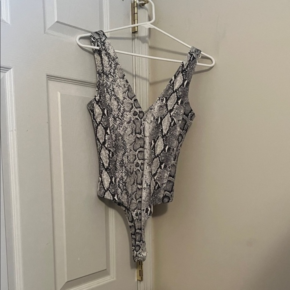 Snakeskin Print Bodysuit